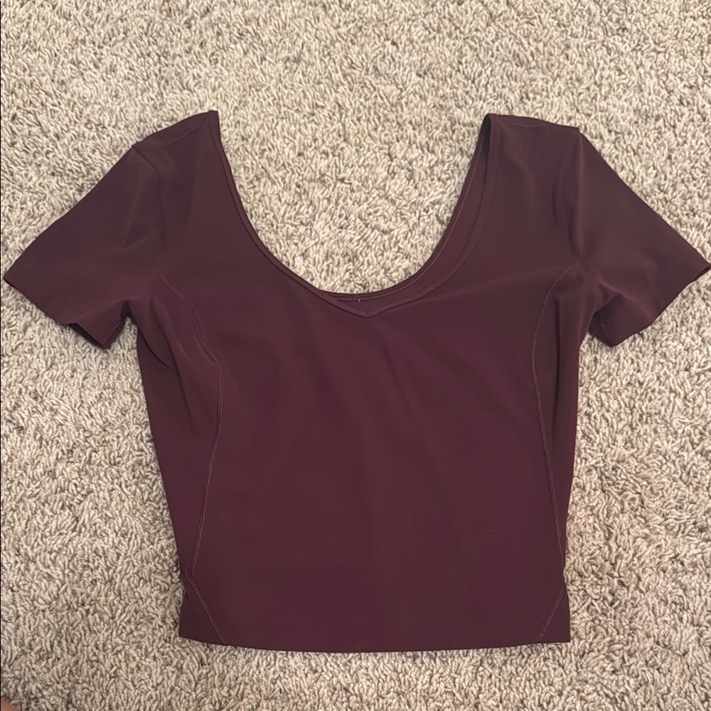 Women's lululemon align tee maroon